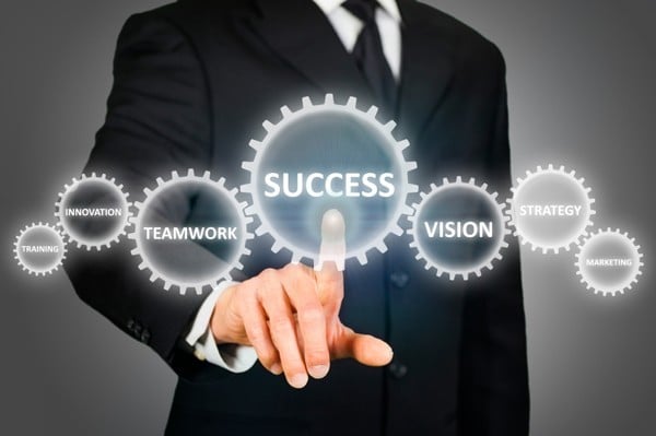 man with success